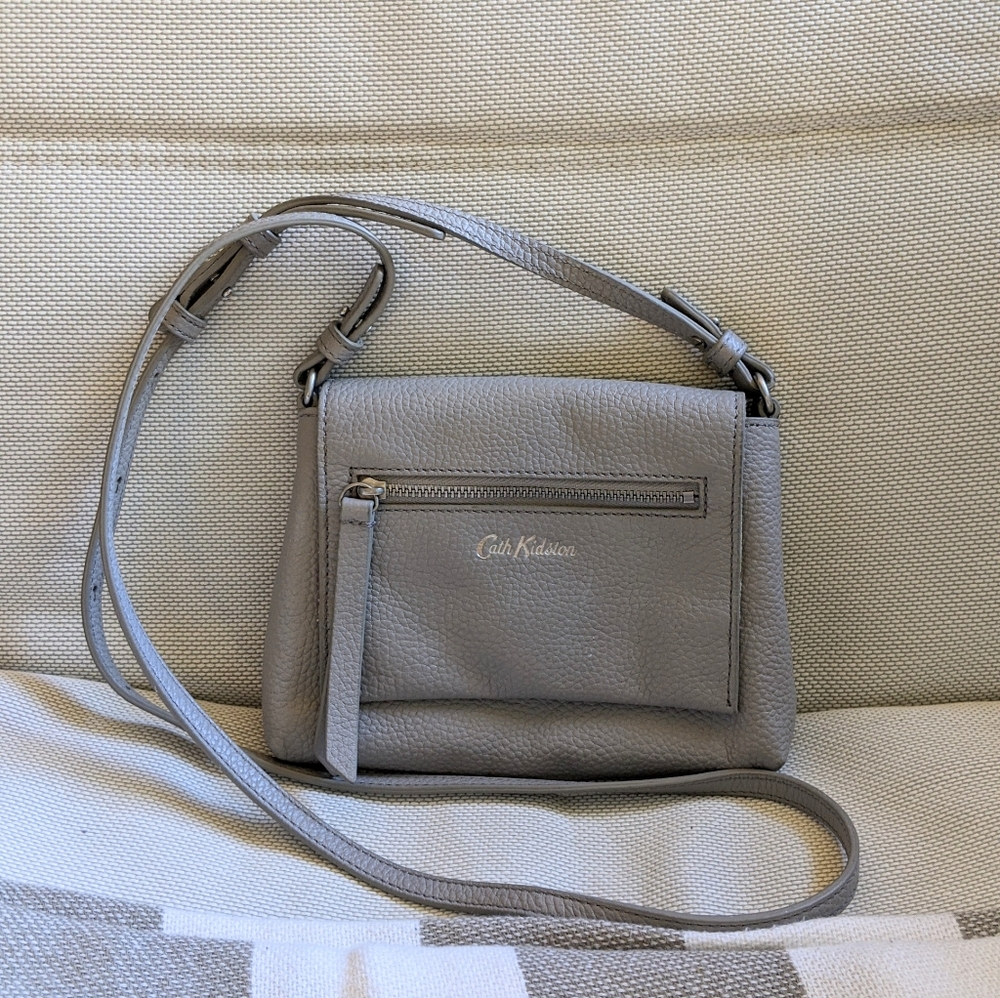 Cath Kidston Gray Barton Leather Crossbody bag